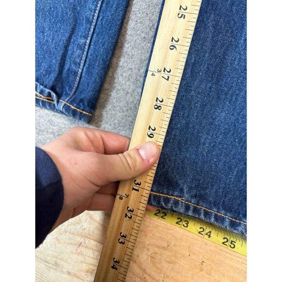 Levis 741 Straight Jeans Mens 34x31 Blue Red Tab White Oak Cone Denim Grunge USA - Picture 3 of 9